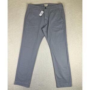 Todd Snyder Mens 34x32 Steel Blue Gray Straight Fit Cotton Chino Pants PA060676